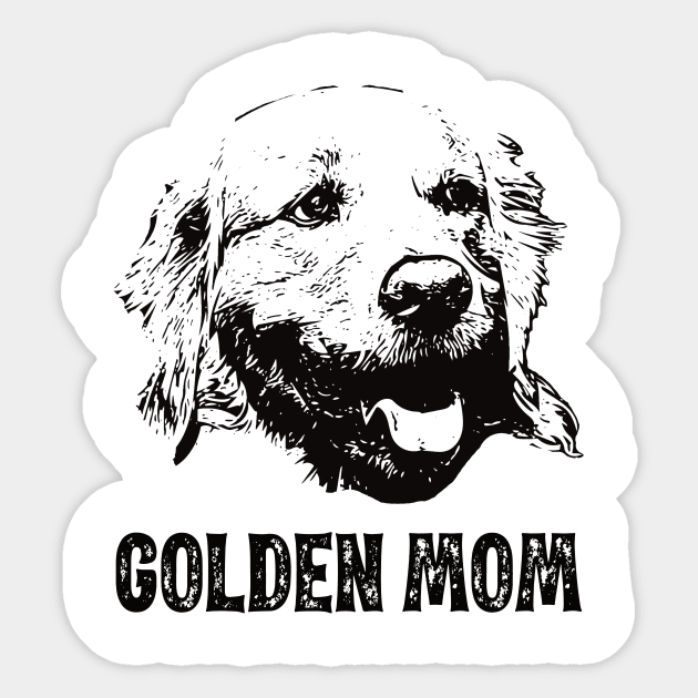 Golden Mom - Golden Retriever Mom Sticker by DoggyStyles